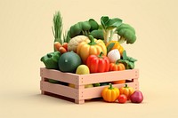 Vegetable fruit box plant. AI generated Image by rawpixel.