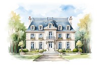 French provincial house architecture building. AI generated Image by rawpixel.