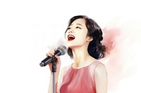 Microphone adult woman performance. AI generated Image by rawpixel.