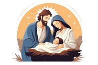 Family adult nativity scene togetherness. AI generated Image by rawpixel.