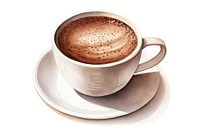 Chocolate coffee saucer drink. AI generated Image by rawpixel.