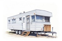 House architecture trailer vehicle. AI generated Image by rawpixel.