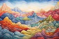 Landscape painting pattern art. 