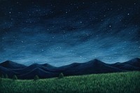 Night sky landscape mountain. 