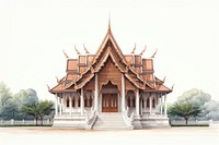 Temple architecture building shrine. AI generated Image by rawpixel.