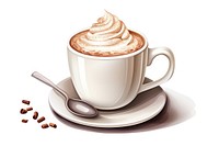 Dessert coffee saucer drink. AI generated Image by rawpixel.