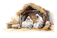 Architecture white background nativity scene spirituality. 