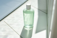 Bottle cosmetics green aftershave. 