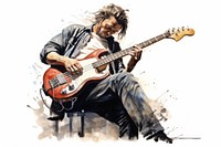 Musician guitar adult man. AI generated Image by rawpixel.