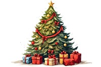 Christmas tree cartoon plant. AI generated Image by rawpixel.