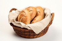 Basket bread food bun. 