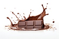 Chocolate dessert food white background. AI generated Image by rawpixel.