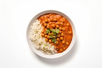 Chickpea curry plate food. AI generated Image by rawpixel.