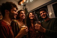 Party laughing people drink. AI generated Image by rawpixel.