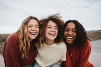 Laughing outdoors adult women. AI generated Image by rawpixel.