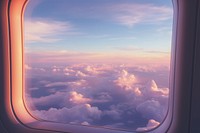 Window airplane vehicle nature. 