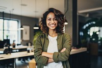 Smiling adult smile woman. AI generated Image by rawpixel.