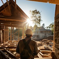 Construction hardhat helmet worker. 