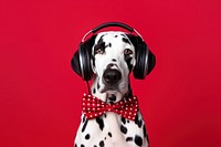 Headphones dog dalmatian headset. 