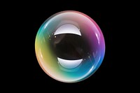 Bubble rainbow sphere black. 