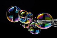 Bubble reflection rainbow soap. AI generated Image by rawpixel.