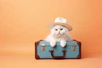 Suitcase luggage baggage animal. AI generated Image by rawpixel.