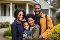 Family cheerful adult house. 