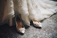 Wedding footwear dress bride. AI generated Image by rawpixel.