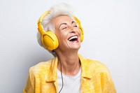 Headphones listening headset adult. AI generated Image by rawpixel.