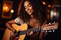 Guitar musician playing guitar entertainment. 