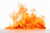 Bonfire person flame white background. AI generated Image by rawpixel.