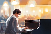 Piano keyboard musician pianist. AI generated Image by rawpixel.