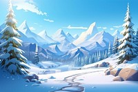 Landscape panoramic outdoors winter. AI generated Image by rawpixel.