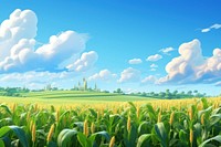 Field agriculture landscape grassland. AI generated Image by rawpixel.