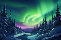 Outdoors nature winter aurora. AI generated Image by rawpixel.