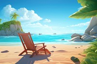 Beach furniture outdoors cartoon. AI generated Image by rawpixel.