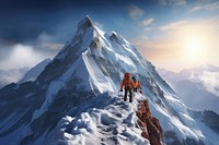 Adventure mountain outdoors summit. AI generated Image by rawpixel.
