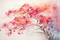 Painting tree abstract blossom. AI generated Image by rawpixel.