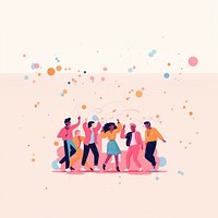Confetti people adult togetherness. AI generated Image by rawpixel.