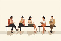 Conversation sitting adult togetherness. AI generated Image by rawpixel.