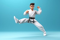 Taekwondo cartoon sports karate. 