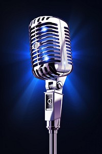 Microphone silver broadcasting performance. AI generated Image by rawpixel.