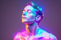 Purple adult illuminated futuristic. AI generated Image by rawpixel.