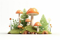 Mushroom fungus forest plant. 