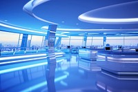 Architecture illuminated electronics futuristic. AI generated Image by rawpixel.