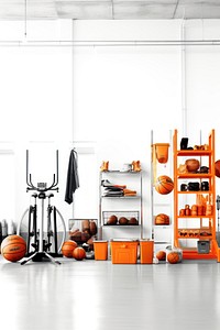 Sports basketball indoors shelf. 