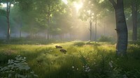 Nature forest tree landscape. AI generated Image by rawpixel.
