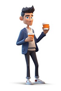 Mug holding cartoon coffee. AI generated Image by rawpixel.