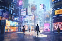 City walking street shop. AI generated Image by rawpixel.