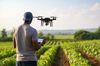 Agriculture farm technology outdoors. 